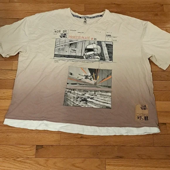 Mens Disney Star Wars Beige 45th Anniversary tshirt sz XXL - Picture 3 of 7